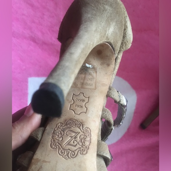 ROCK&CANDY TAN SUEDE STRAP HEELS😍 - Picture 4 of 5